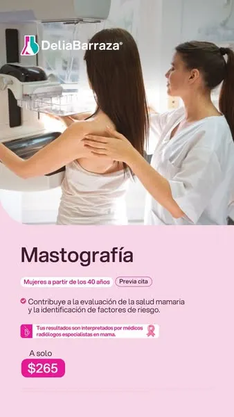 Anuncio de Delia Barraza en Meta: mastografía